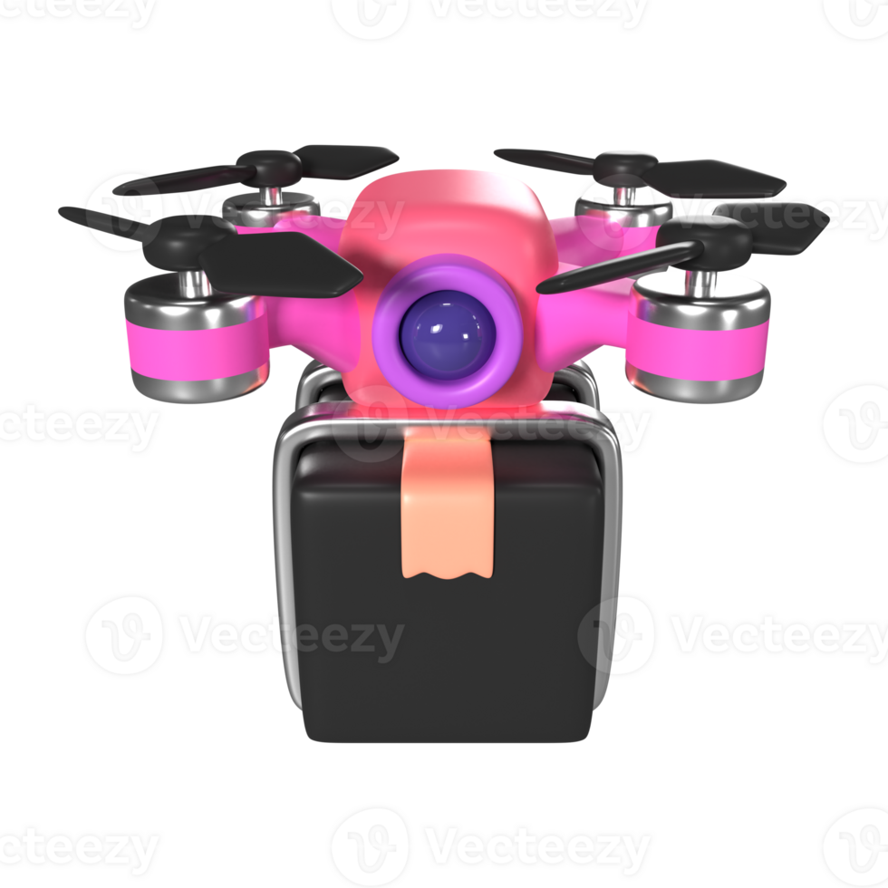 Drone Courier 3D Illustration Icon png