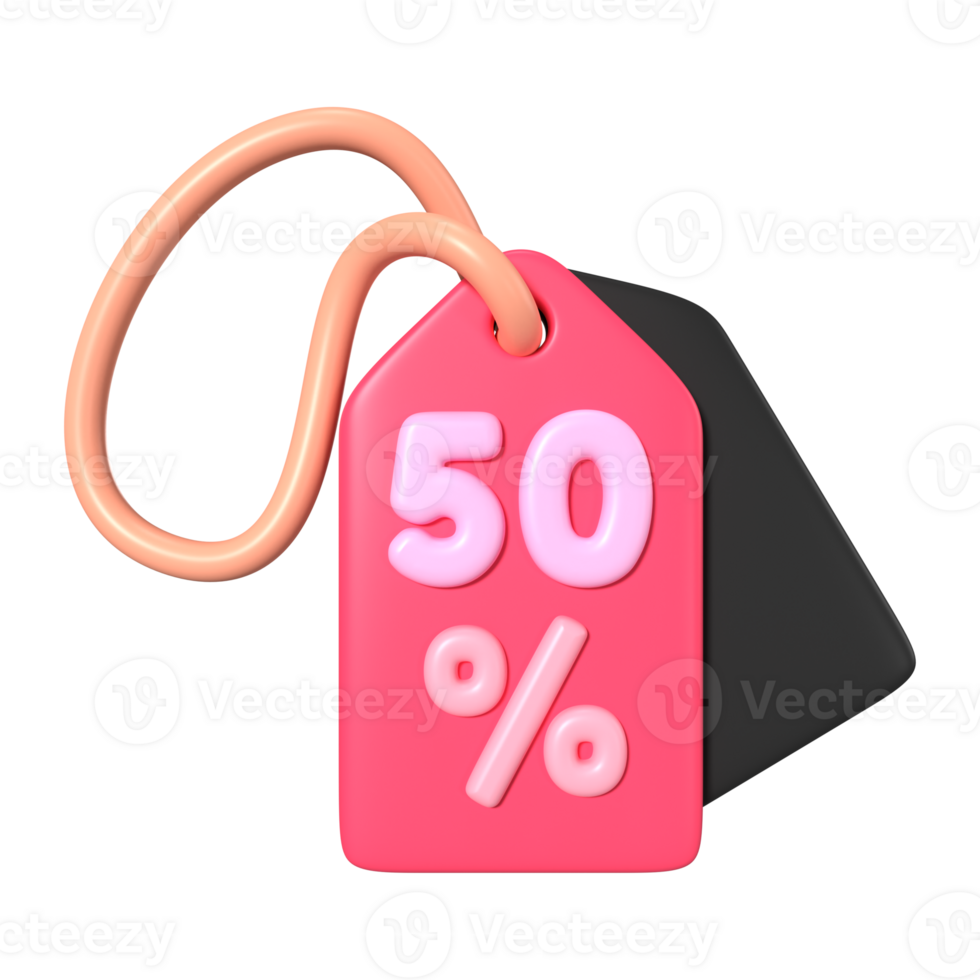 Discount Tag 3D Illustration Icon png