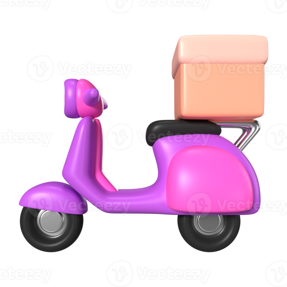 motocicleta correio 3d ilustração ícone png