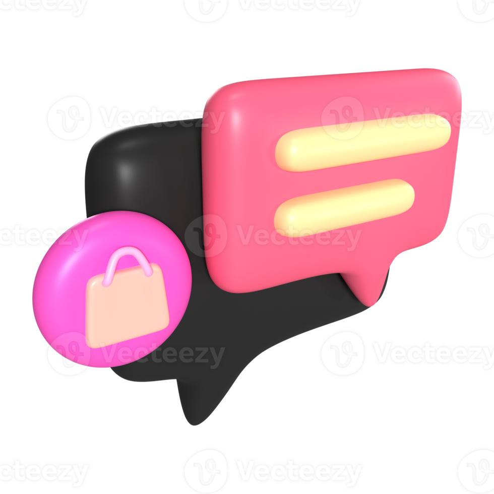 Seller Chat 3D Illustration Icon png