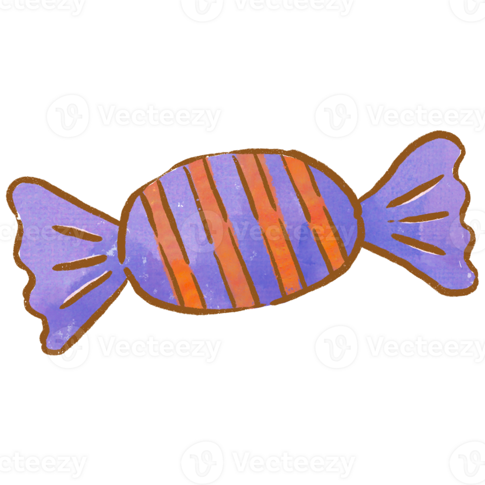hand drawn halloween candies png