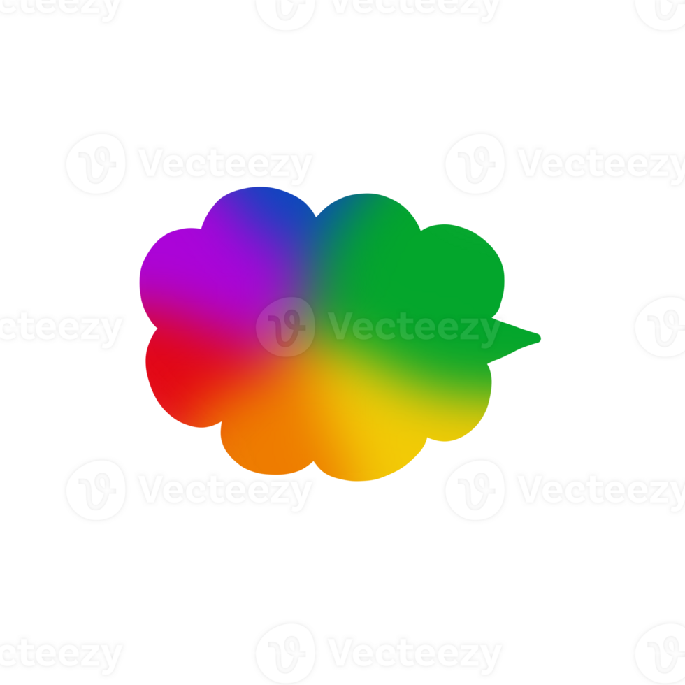 Rainbow Speech Bubble png