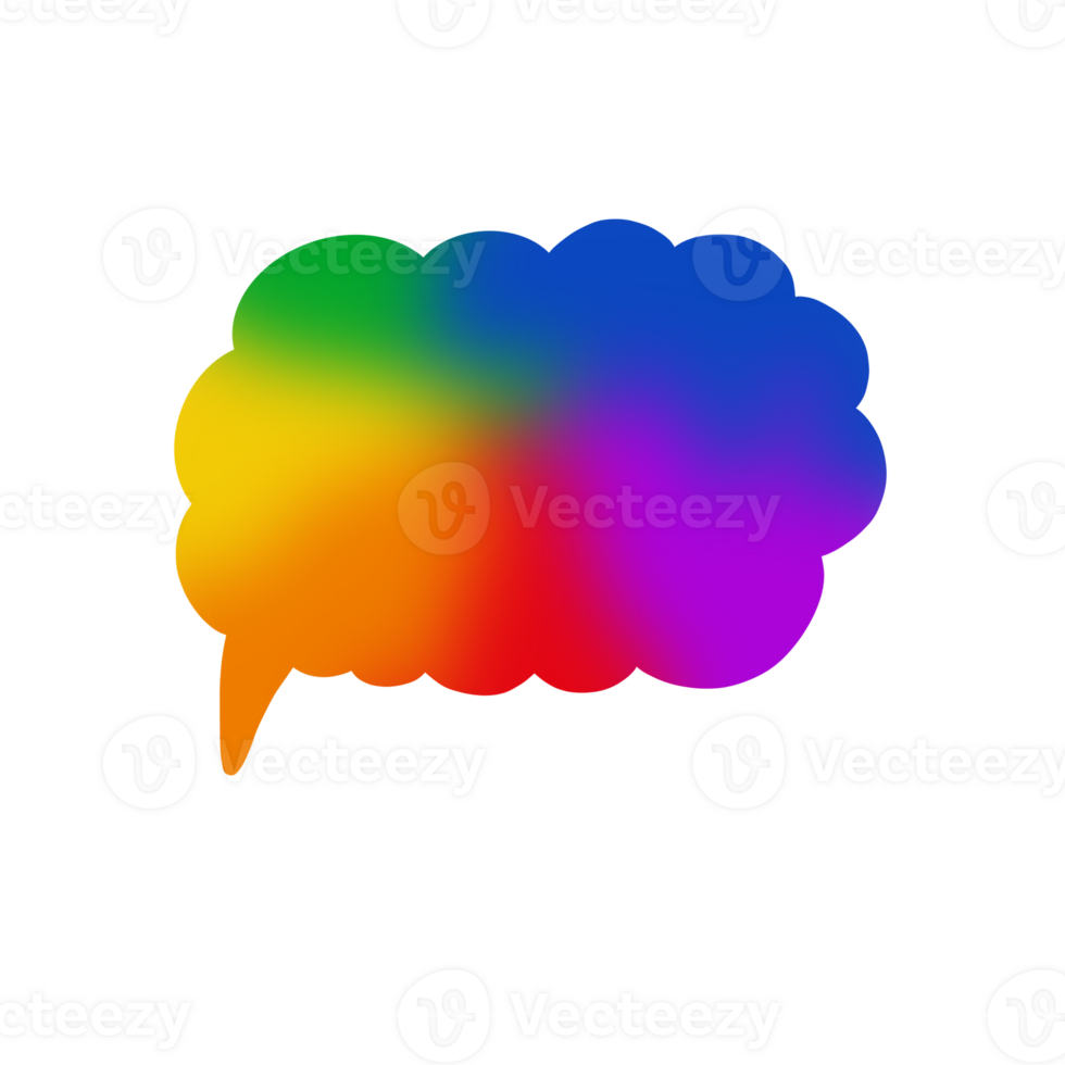 regenboog toespraak bubbel png