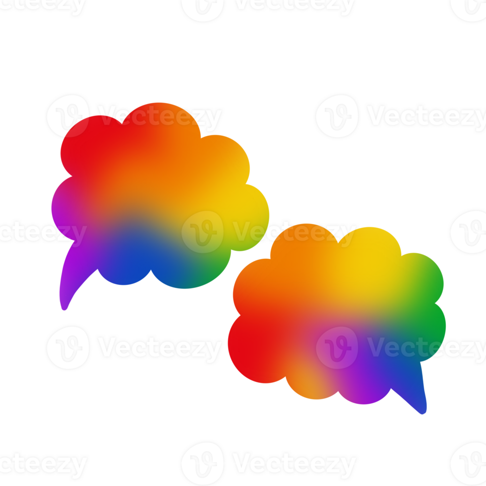 regenboog toespraak bubbel png