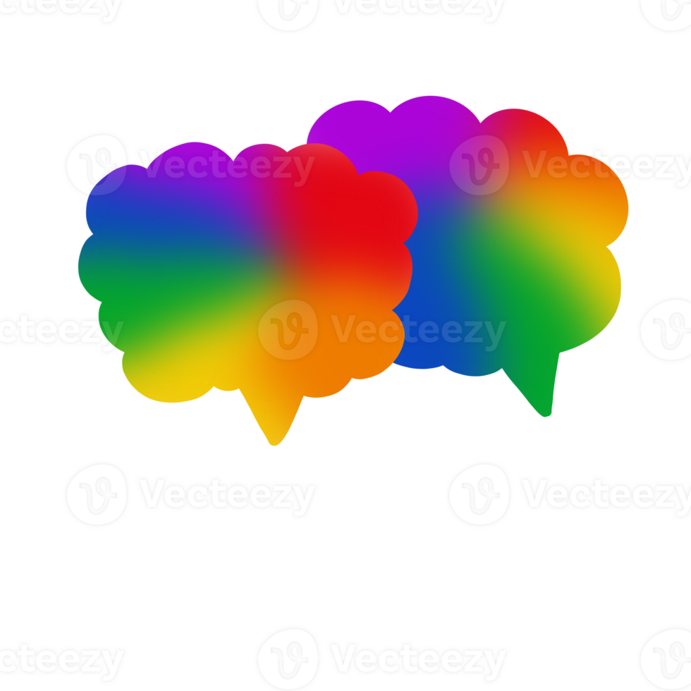 regenboog toespraak bubbel png