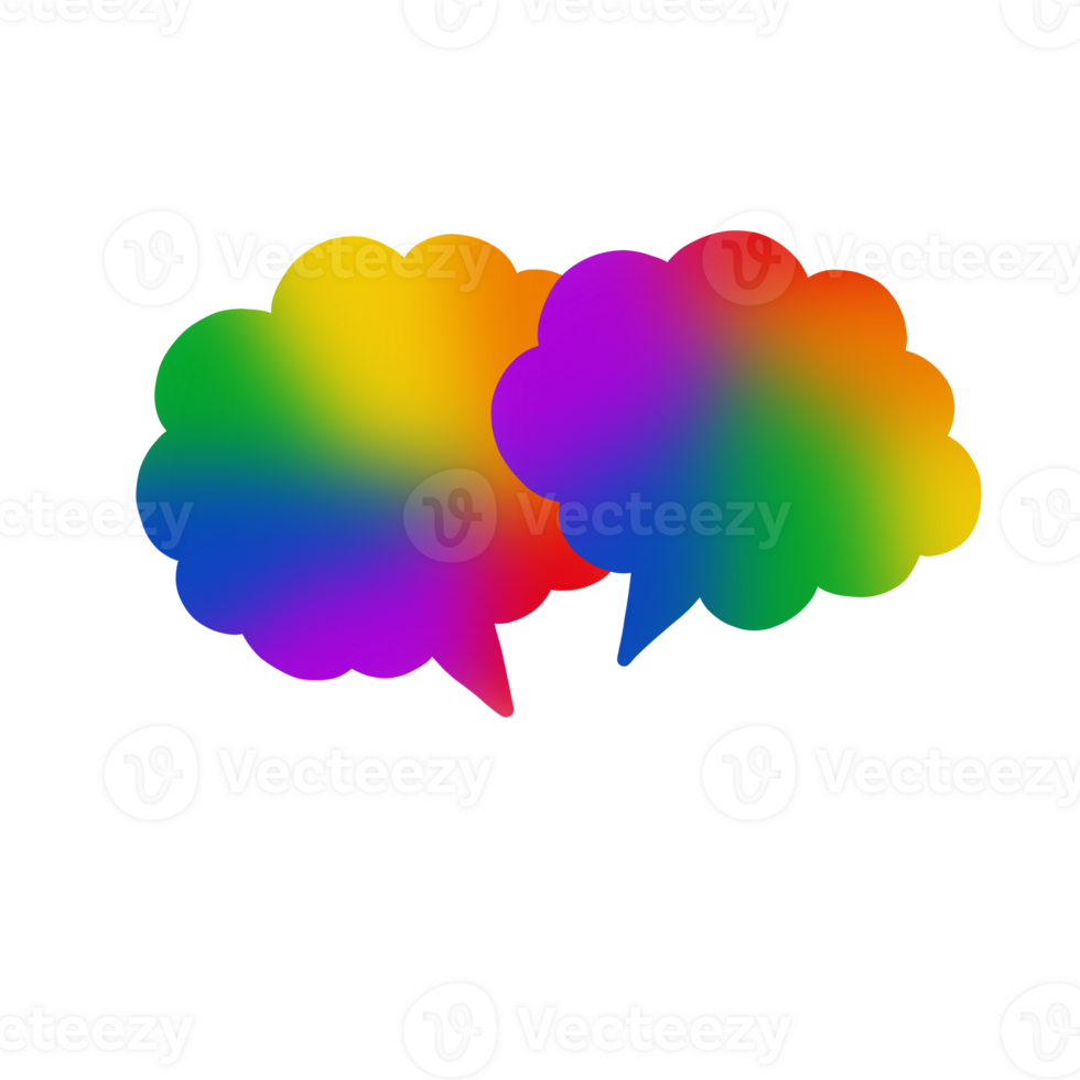 regenboog toespraak bubbel png