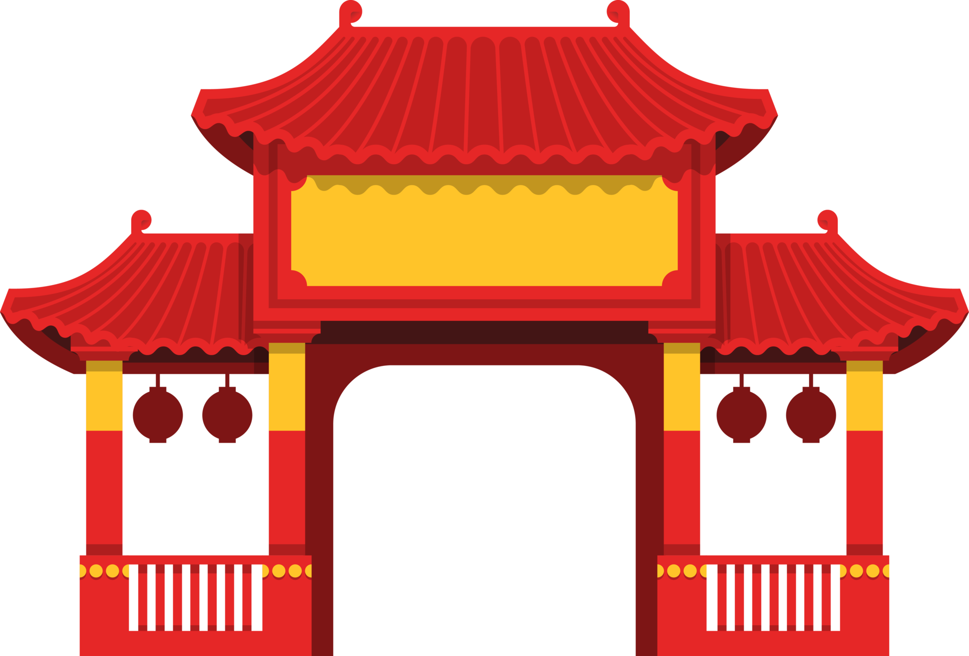 Chinese Gate China Town Door Temple 23271561 PNG
