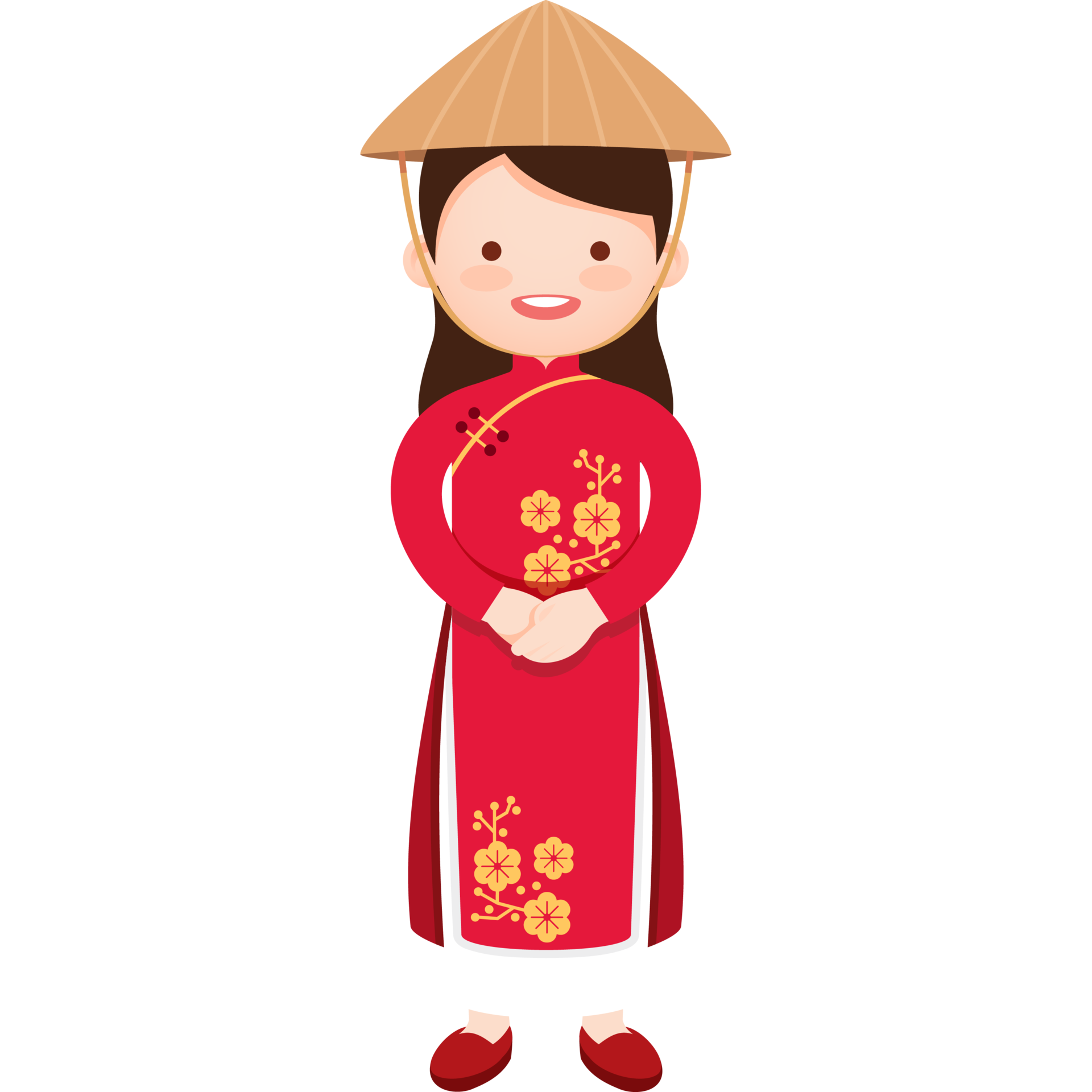 Girl in Ao Dai Vietnam national costume 23271592 PNG