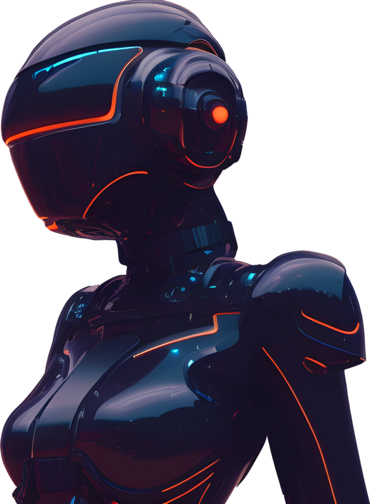 Cyborg Roboter weiblich mit rot Beleuchtung kostenlos png