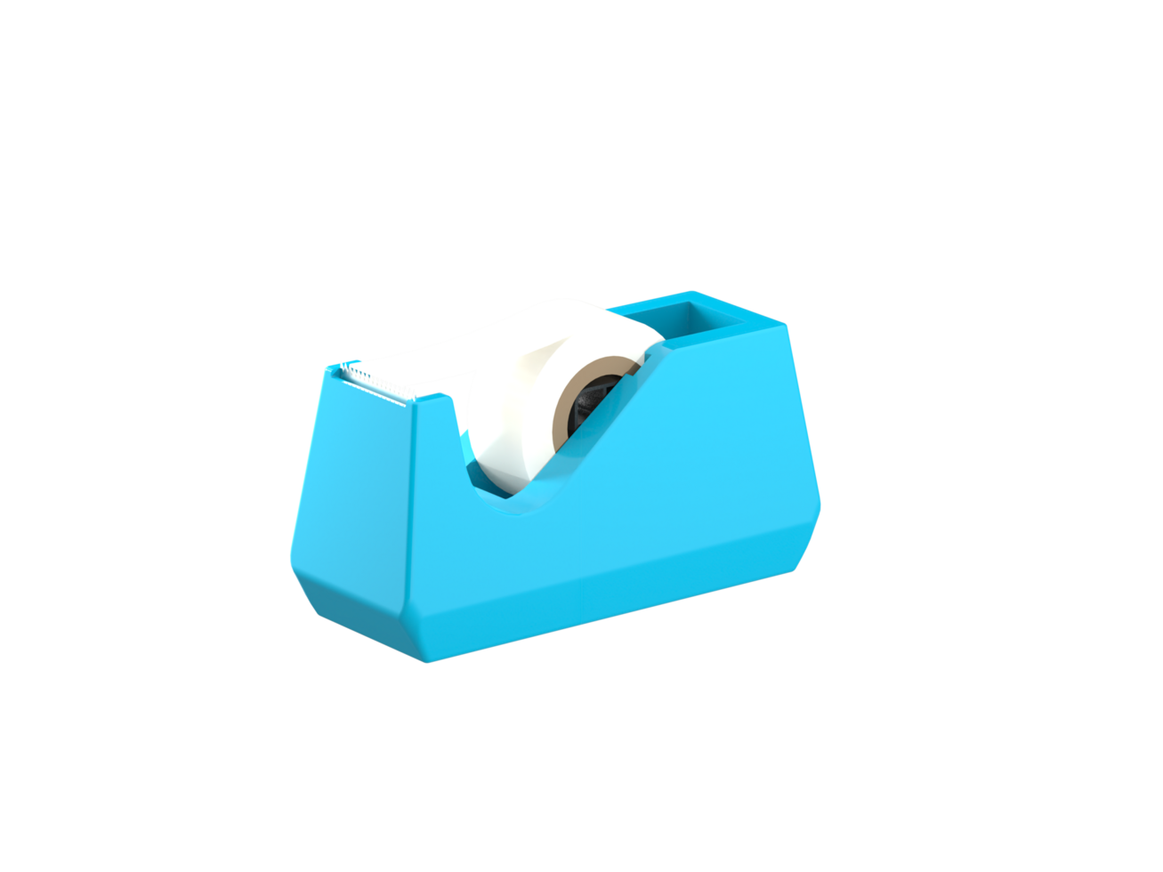 Blue tape dispenser on transparent background png