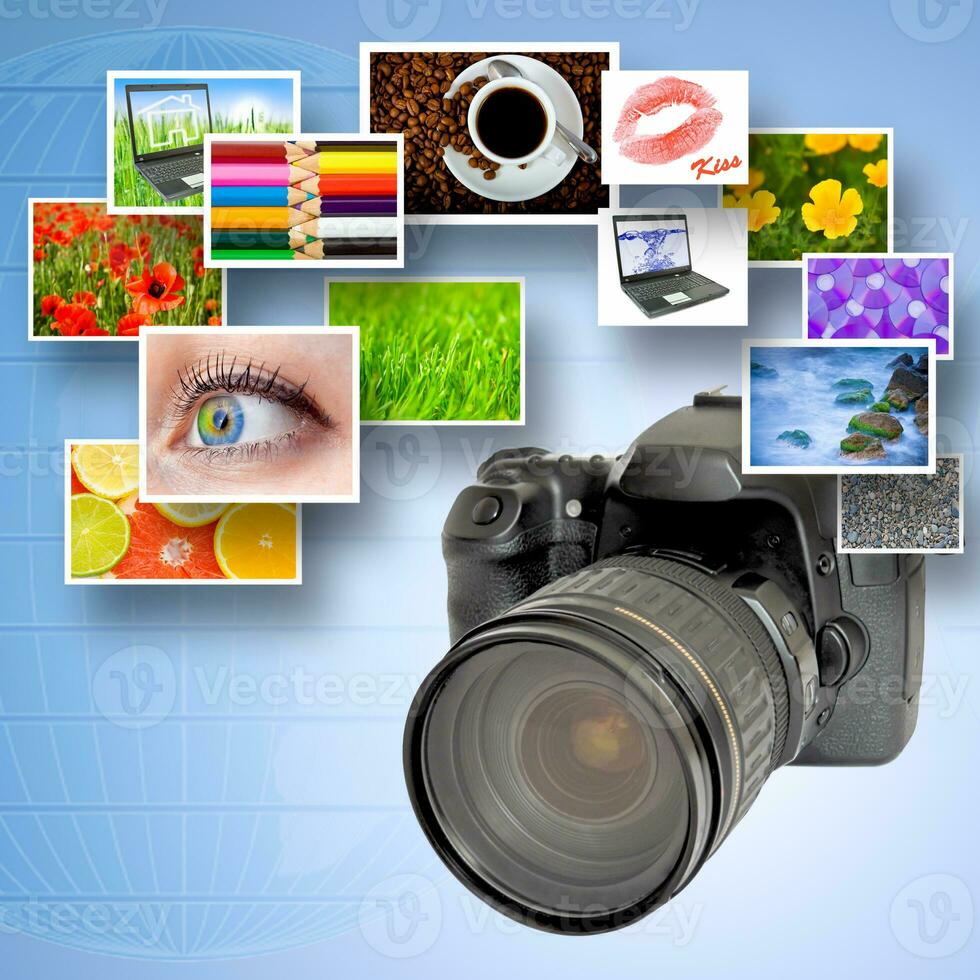 digital cámara y fotografias foto