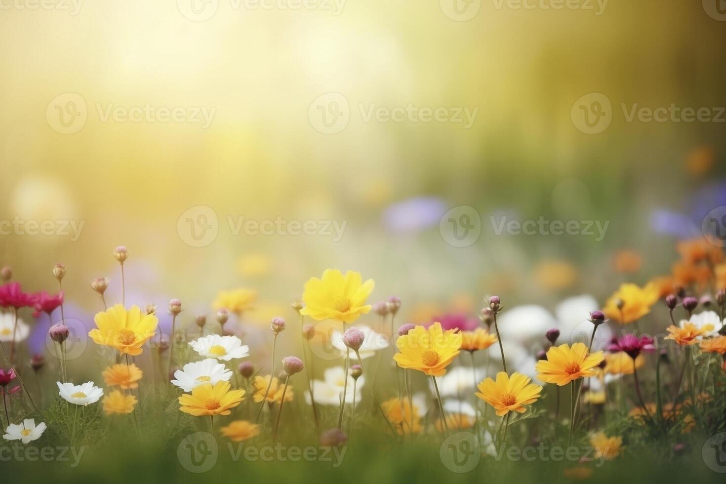 Spring flowers closeup, created with photo
