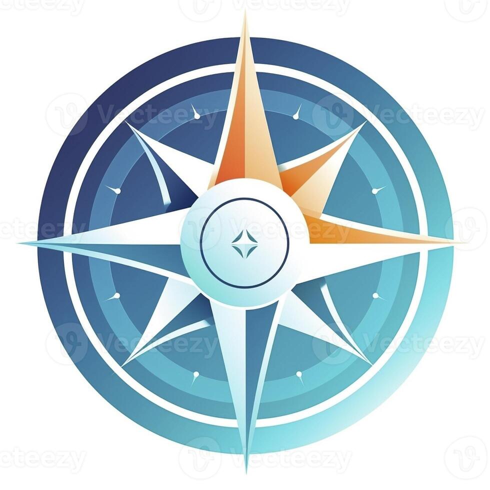 Compass emblem, created with generative AI 23273676 Stock Photo at Vecteezy