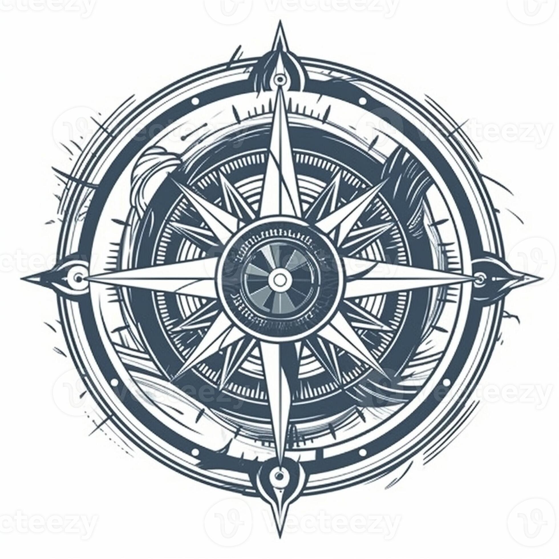 Compass emblem, created with generative AI 23273684 Stock Photo at Vecteezy