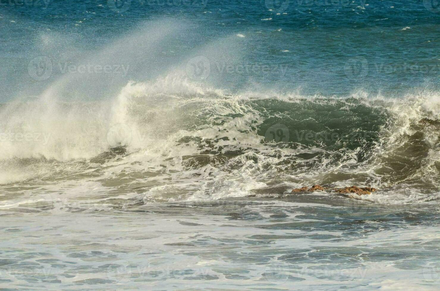 Sea with waves photo