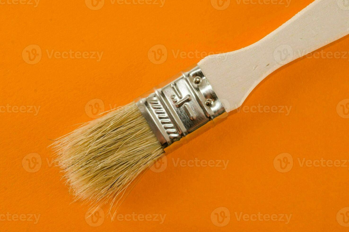 Close up of a paintbrush photo