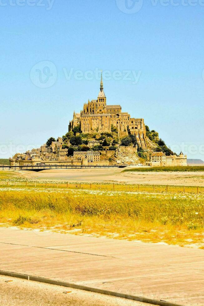 Le Mont Saint-Michel tidal island, Normandy, northern France photo