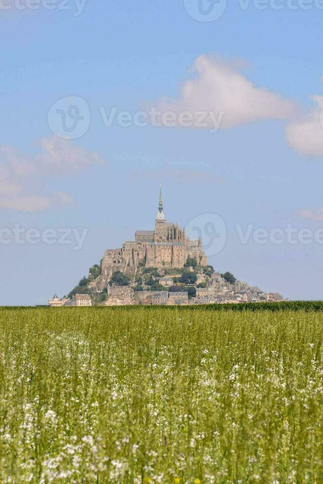 Le Mont Saint-Michel tidal island, Normandy, northern France photo