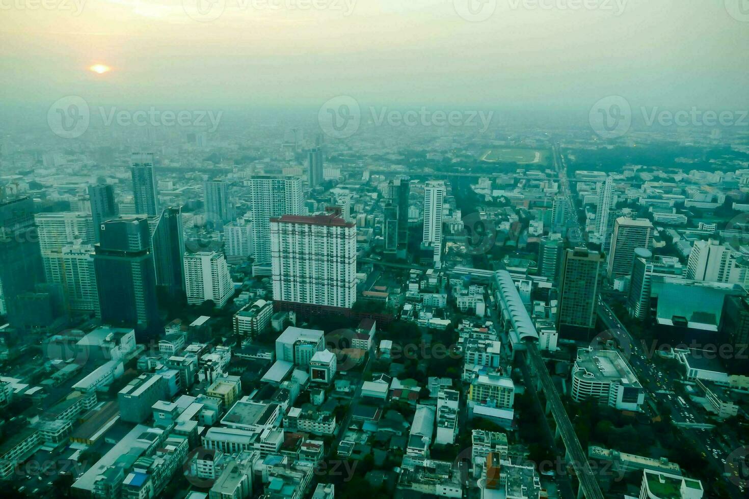 Aerial city view photo