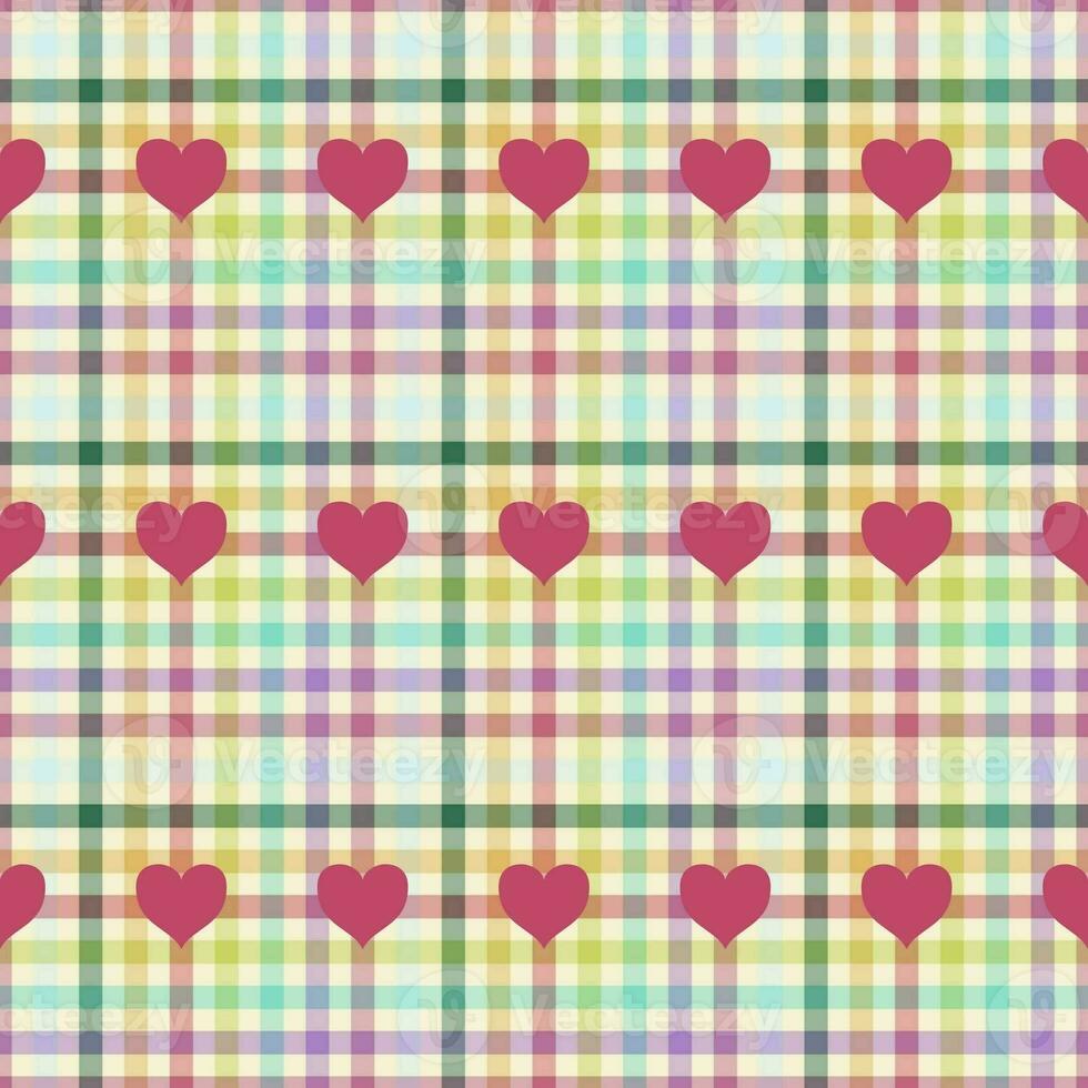 patrones sin fisuras con corazones de color rosa foto