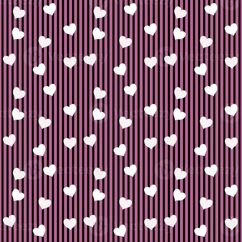 seamless pattern with pink hearts photo