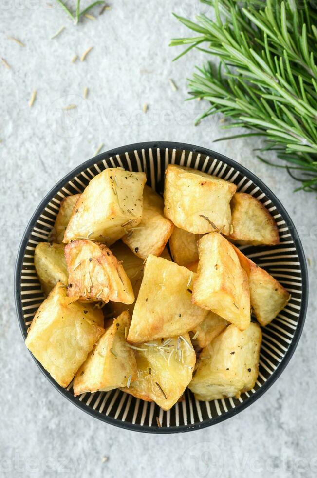 Crispy baked potatoes 23275326 Stock Photo at Vecteezy
