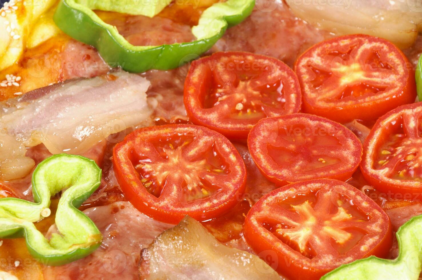 Close up to pizza photo