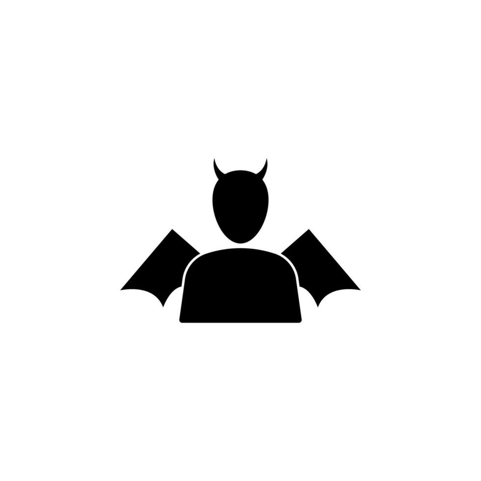 Devil, demon vector icon illustration