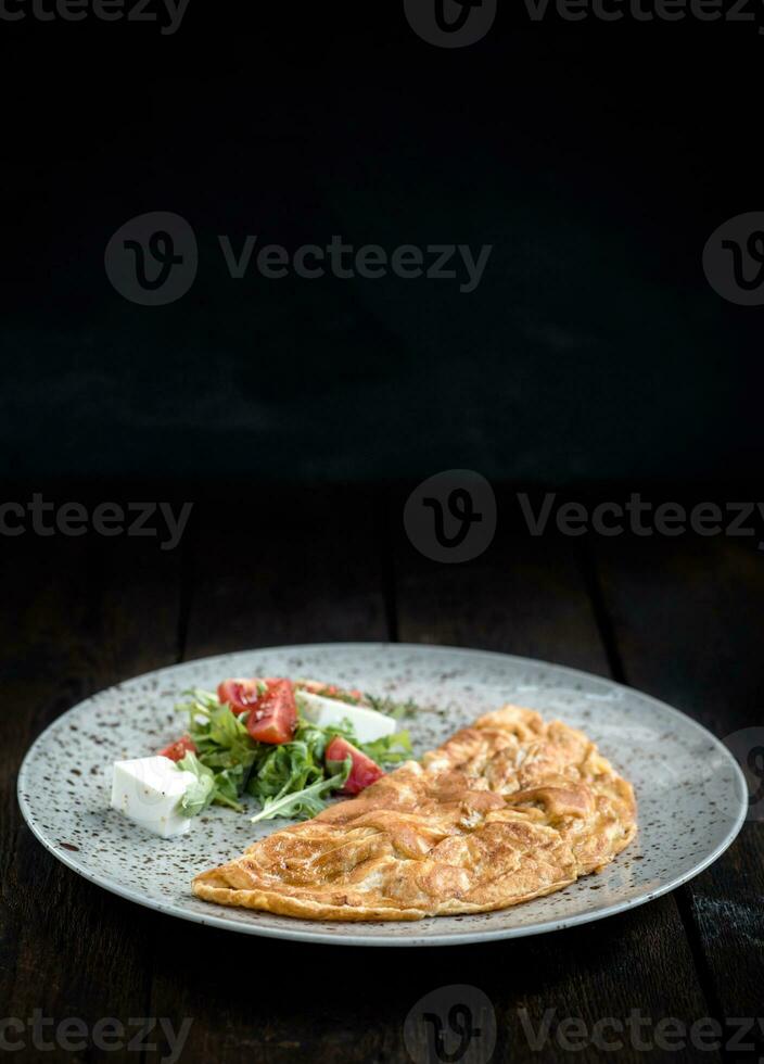 Served food on black background 23276130 Stock Photo at Vecteezy