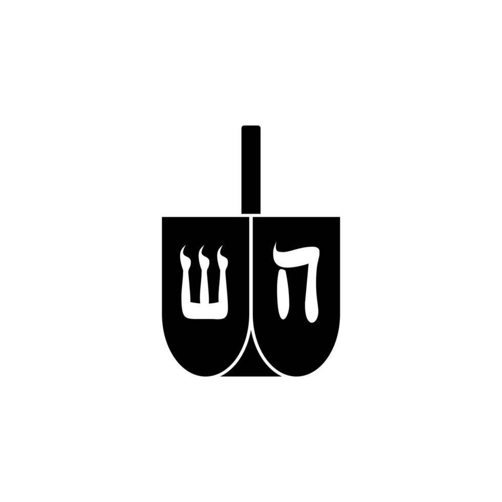 Dreidel vector icon illustration