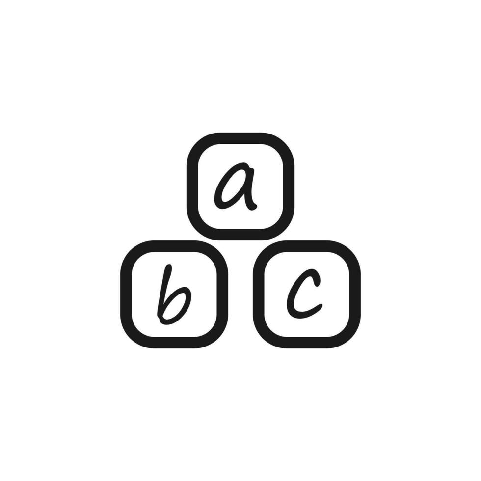 letter A B C logo alphabet vector icon illustration