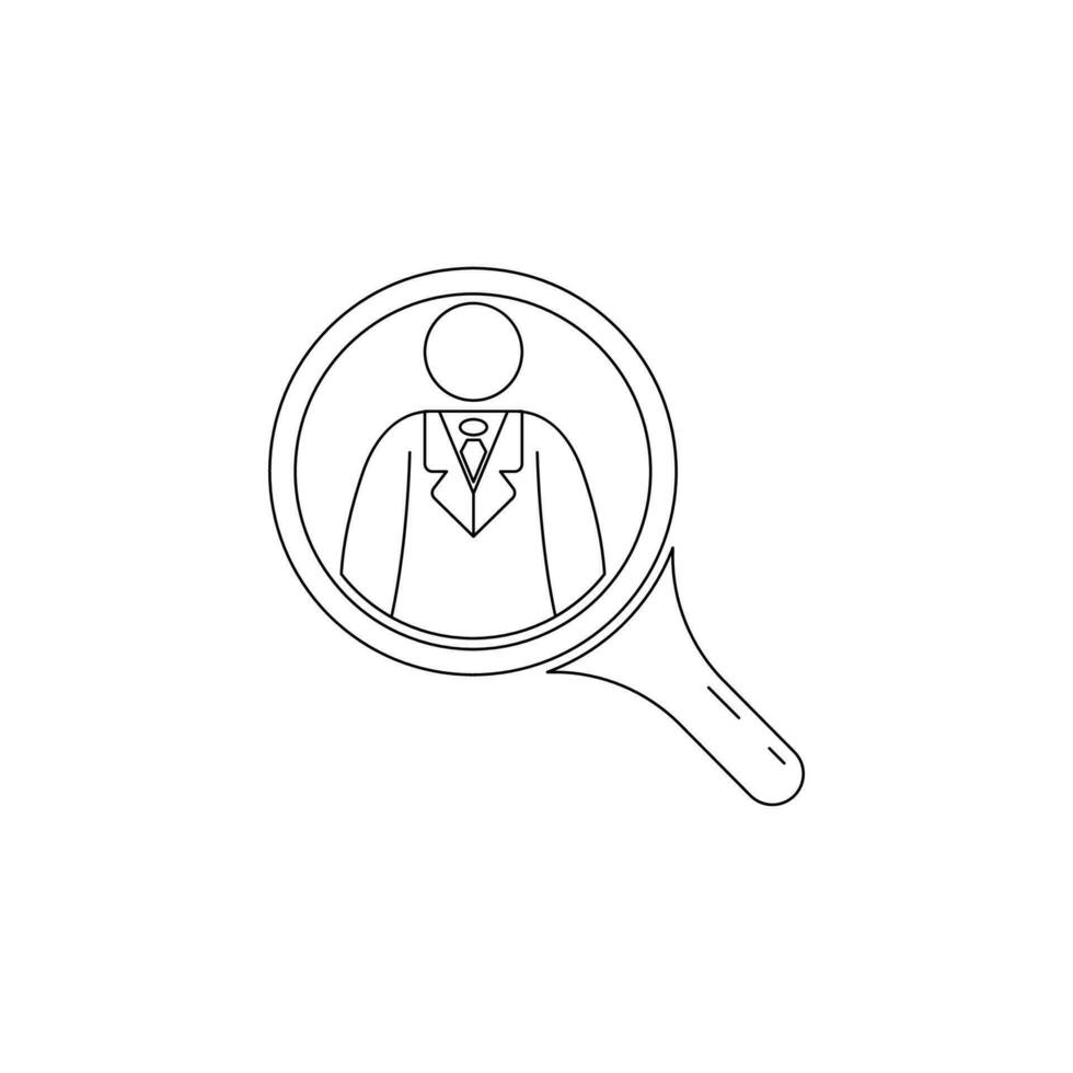 find an employee vector icon illustration