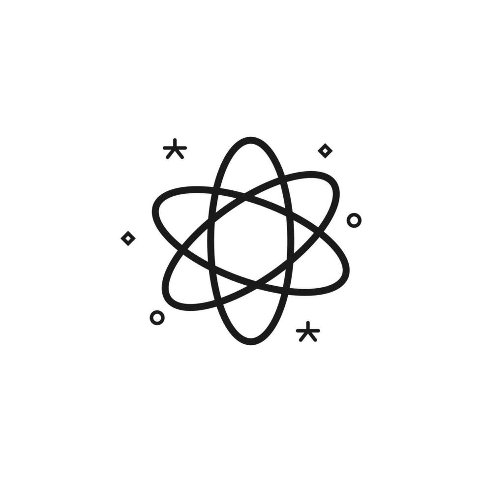 Atom vector icon illustration