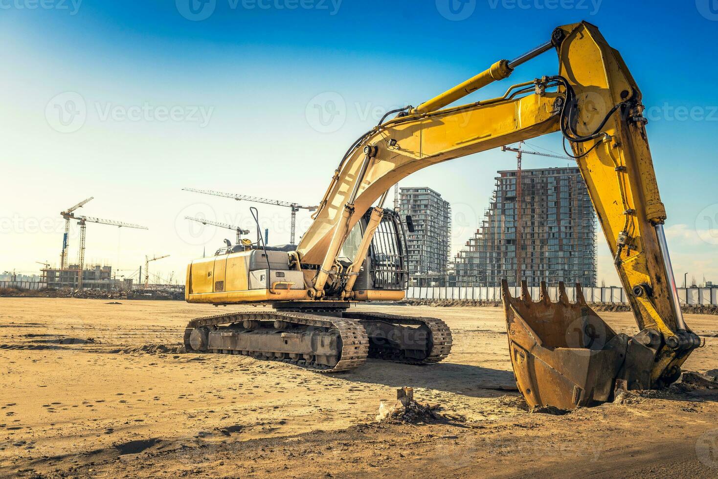 fondo del sitio de construcción foto