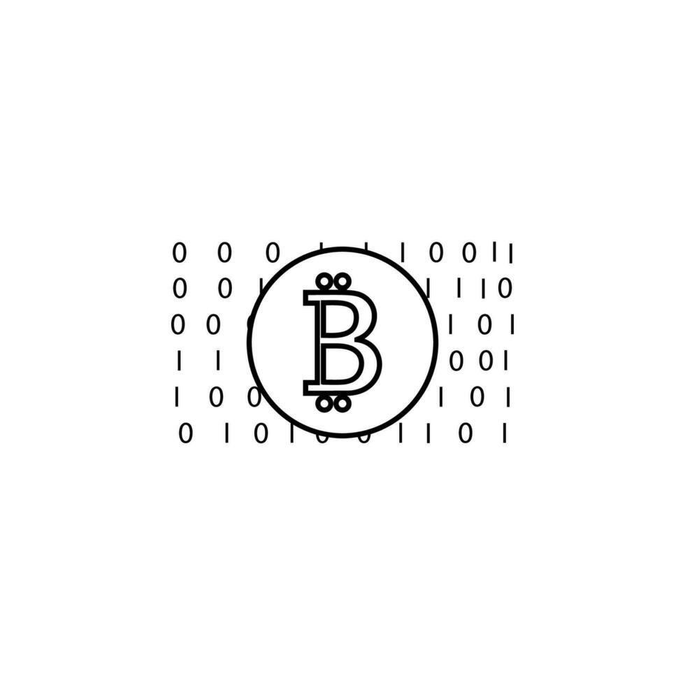 bit coin vector icon illustration