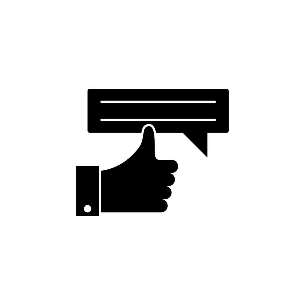 Thumb up and comment vector icon illustration
