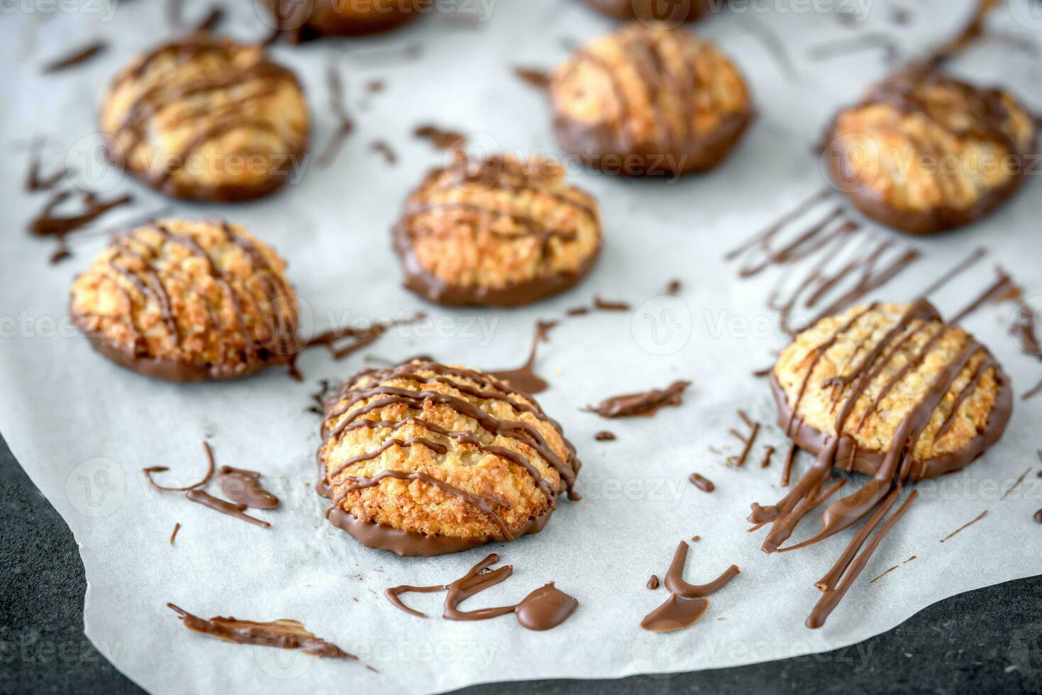 chocolate coconut macaroons photo