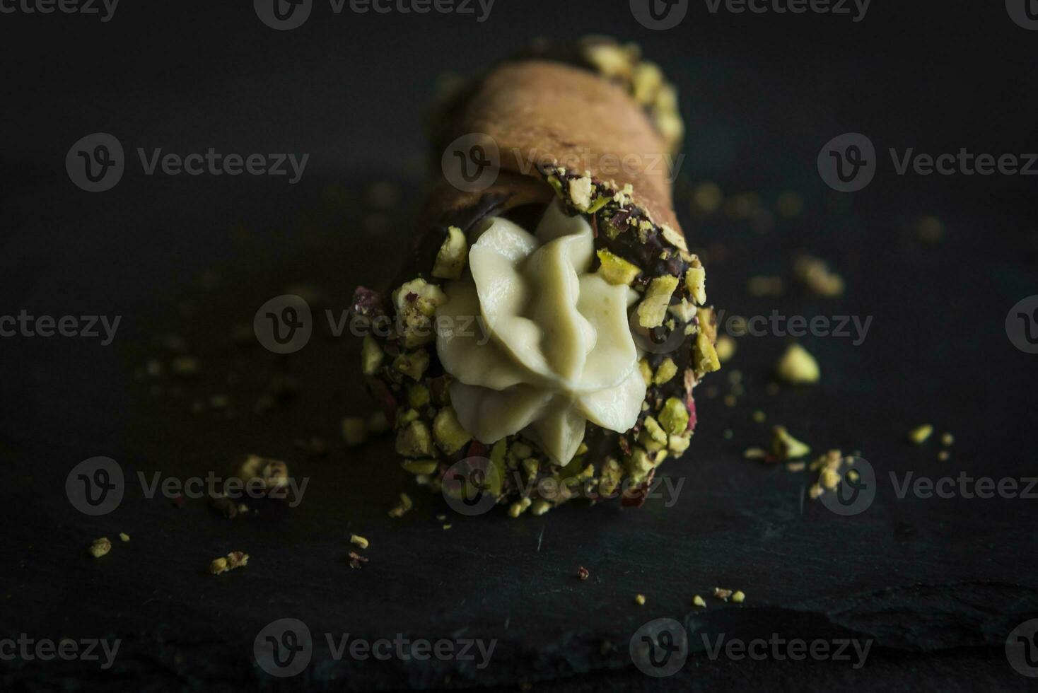 Crunchy homemade cannoli photo