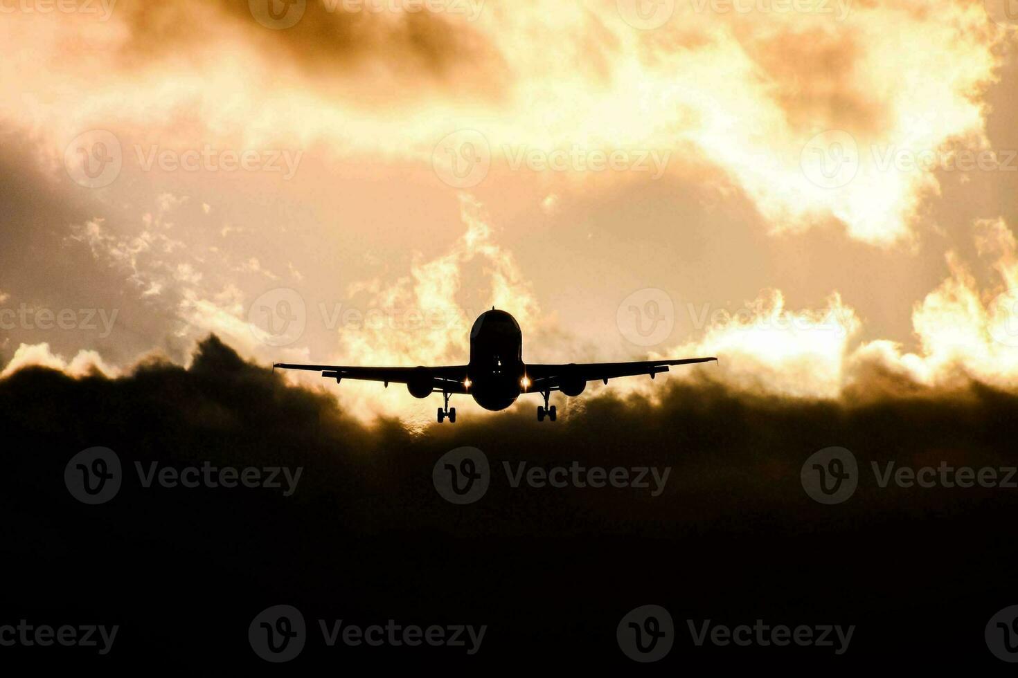 An airplane flying photo