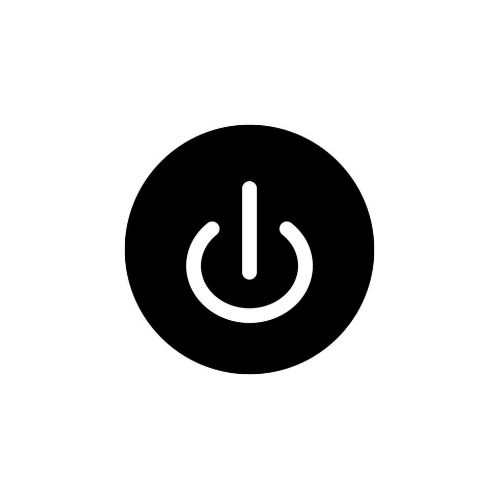 Power button vector icon illustration