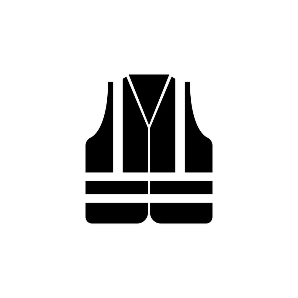 Protective vest vector icon illustration
