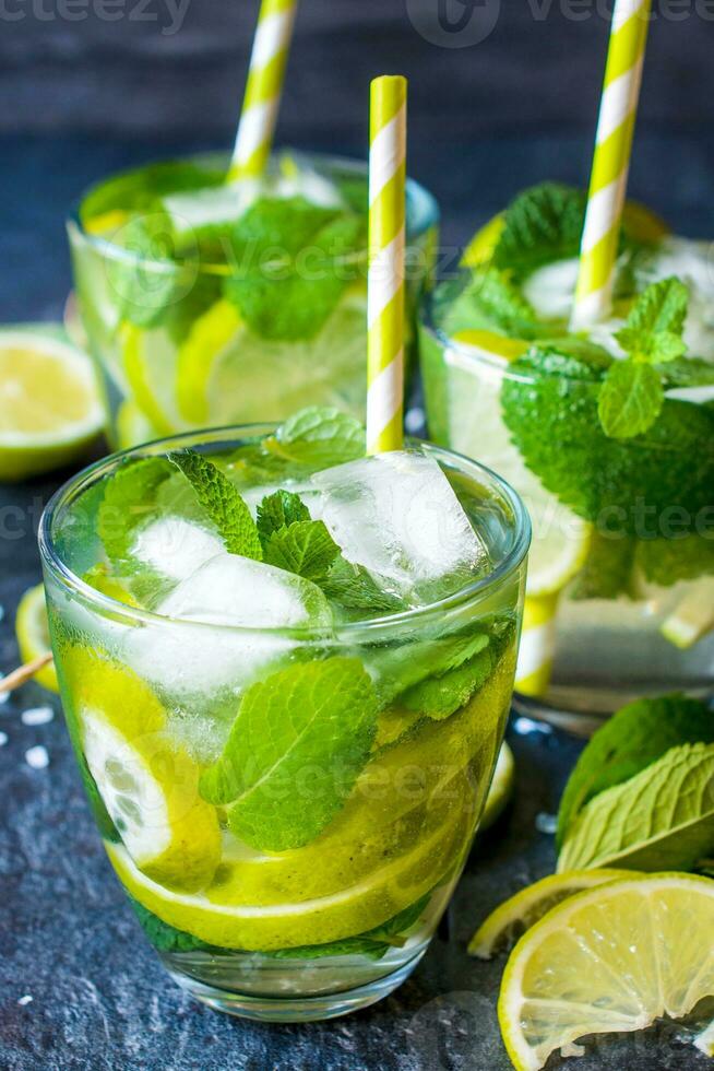 Fresh homemade lemonade photo