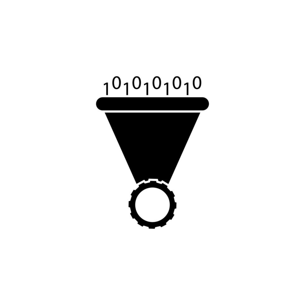 grinder, binary code vector icon illustration