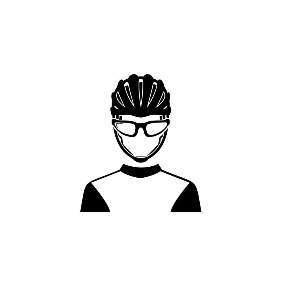 bicyclist avatar vector icon illustration