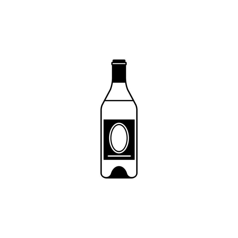 bottle of rum vector icon illustration