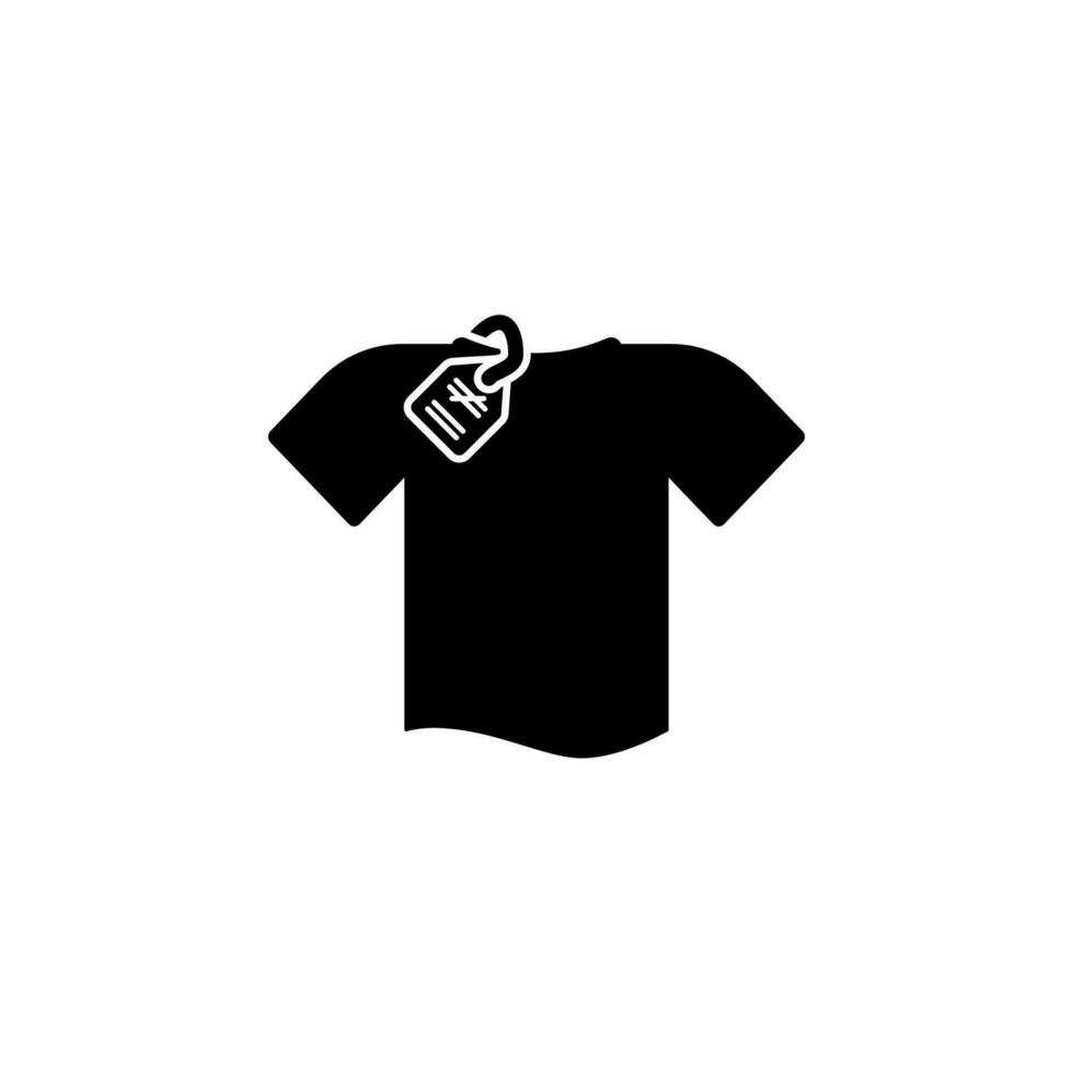 Undershirt, discount vector icon illustration