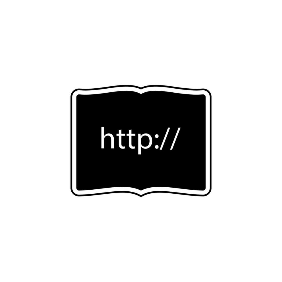 Open book, http vector icon illustration