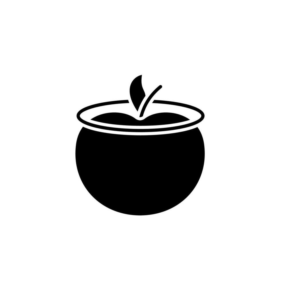 Apple, halo vector icon illustration