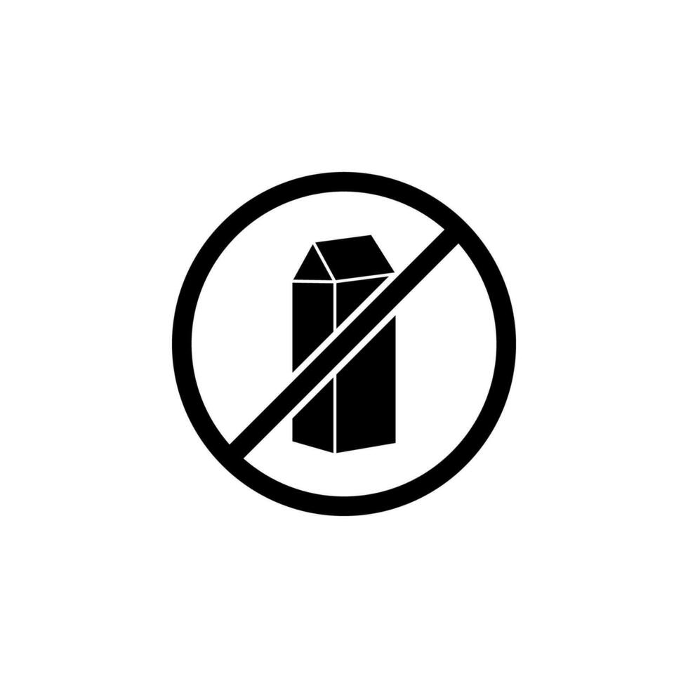 milk banned vector icon illustration