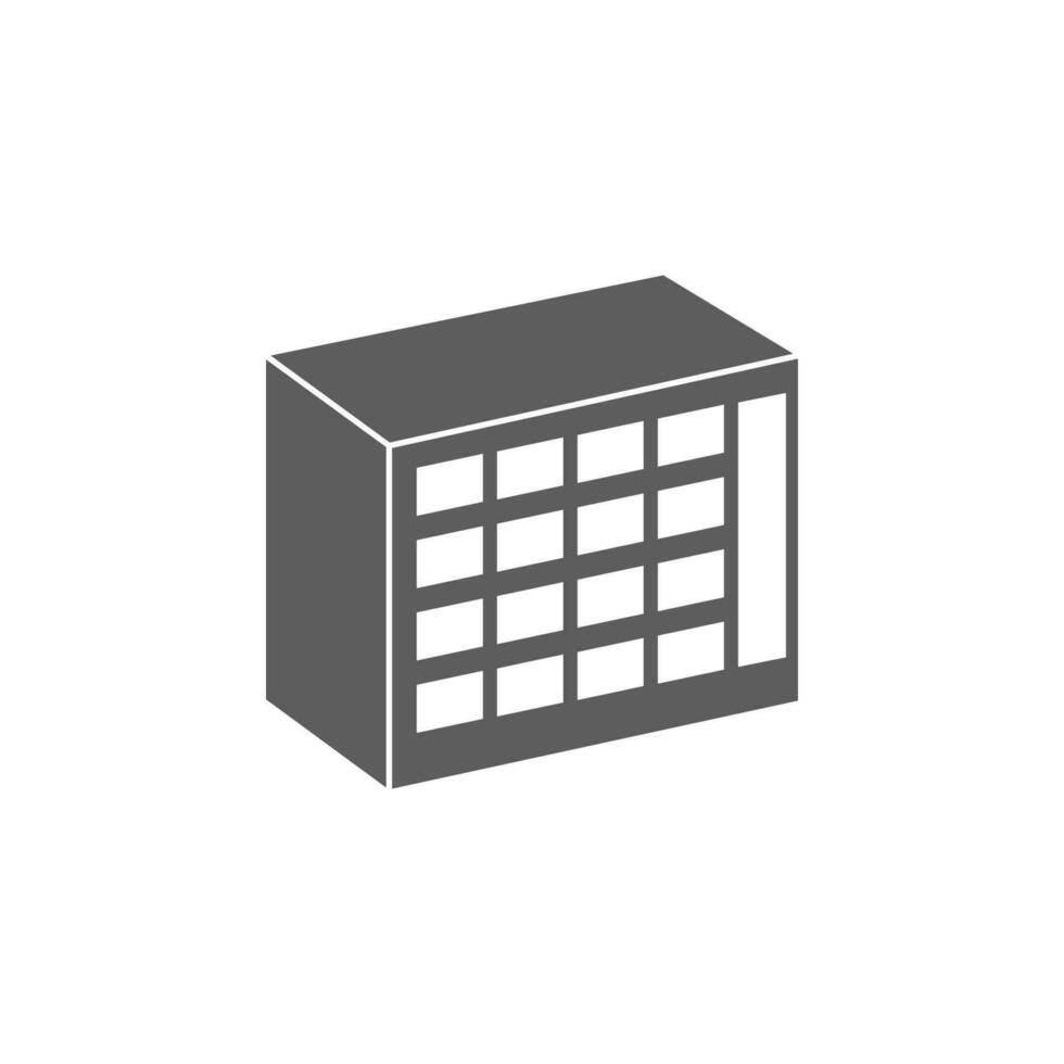 3d building vector icon illustration